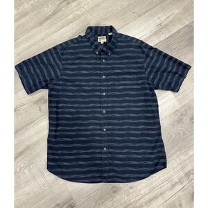 Haggar Men's Fitted Short-Sleeve Cotton Button-Down Dress Shirt